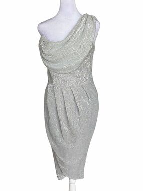 lavish alice one shoulder sequin dress Lavish Alice Silver One Sleeve Bow Shoulder Sequin Mini Dress